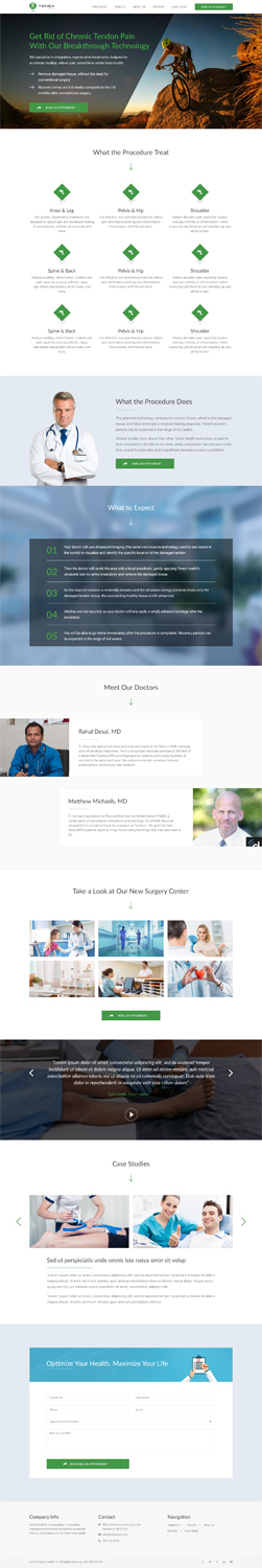 Landing Page Design by vsplch 2 for Restore Interventional Sports and Spine | Design: #18338220