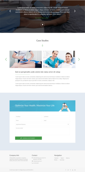 Landing Page Design by vsplch 2 for Restore Interventional Sports and Spine | Design: #18338223