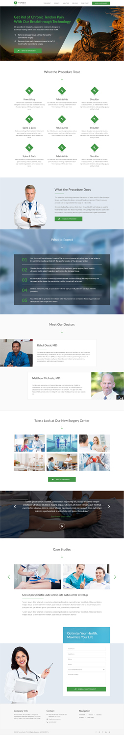 Landing Page Design by vsplch 2 for Restore Interventional Sports and Spine | Design: #18344900