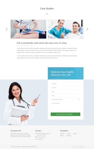 Landing Page Design by vsplch 2 for Restore Interventional Sports and Spine | Design: #18344902