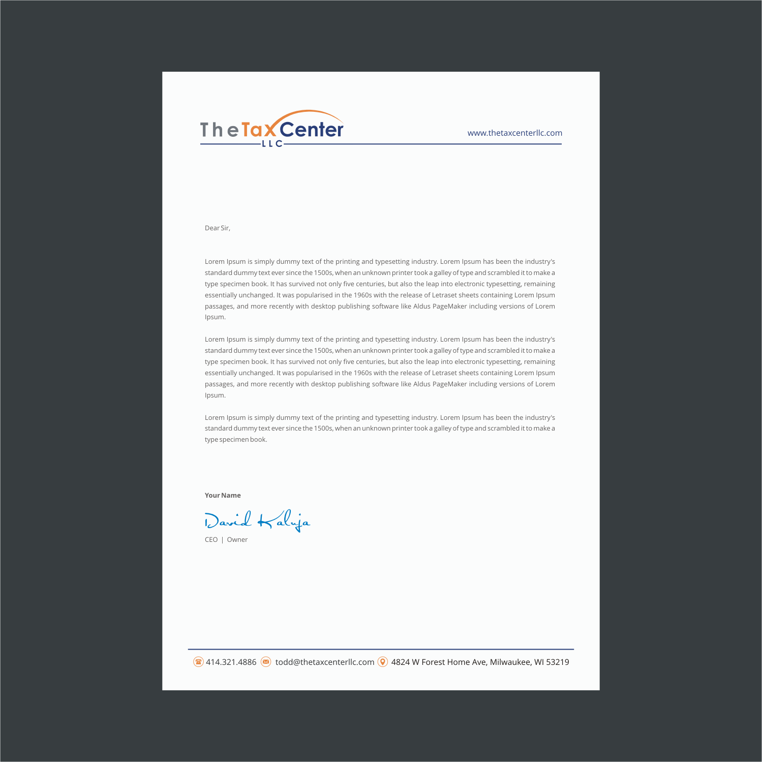 Letterhead Design by INDIAN_Ashok for this project | Design #18209631