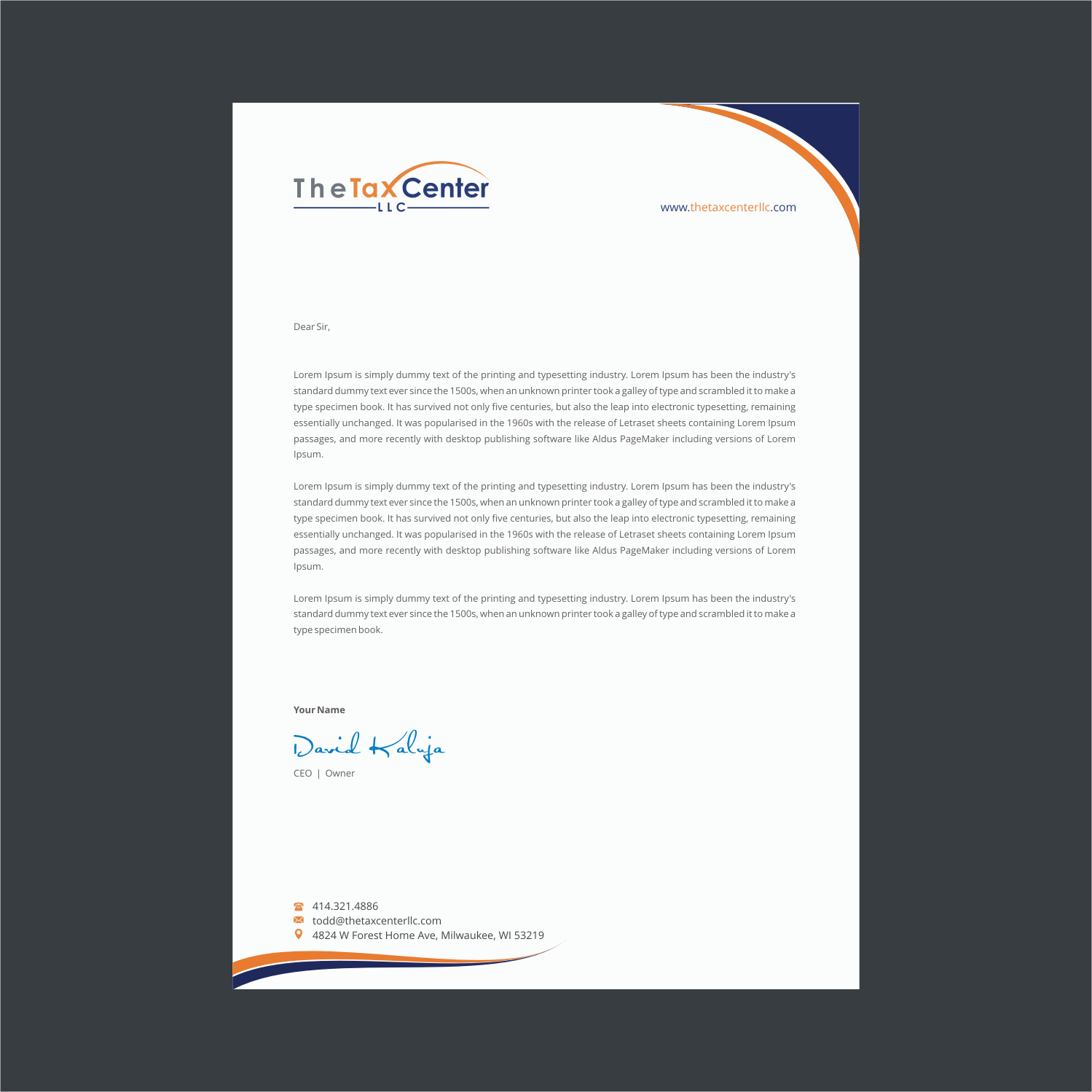 Letterhead Design by INDIAN_Ashok for this project | Design #18209636