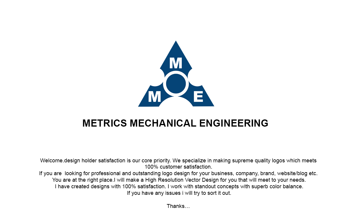 Logo Design by ERASER ART for Metrics Mechanical Engineering | Design #18220093