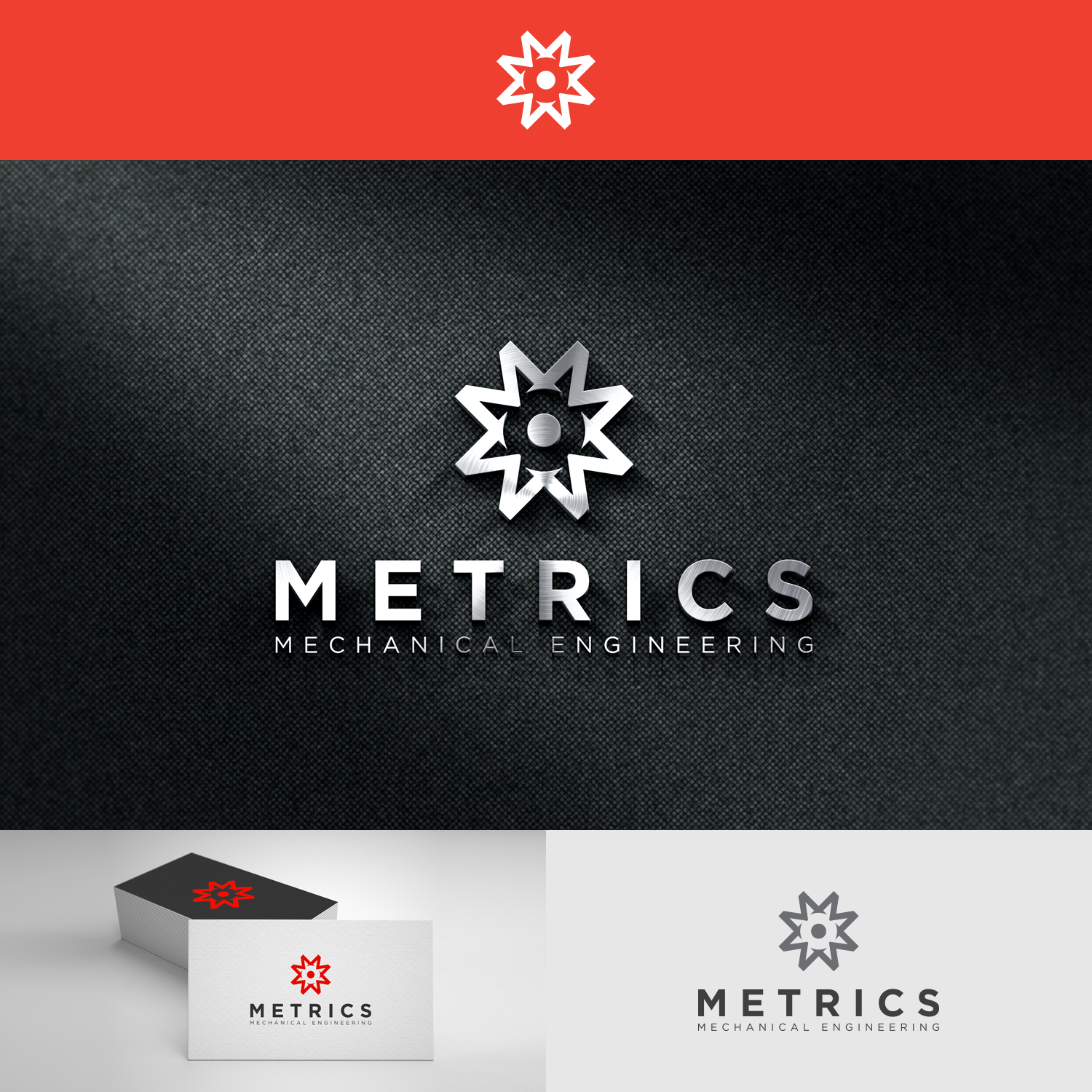 Logo Design by Paperfox Designs for Metrics Mechanical Engineering | Design #18296114