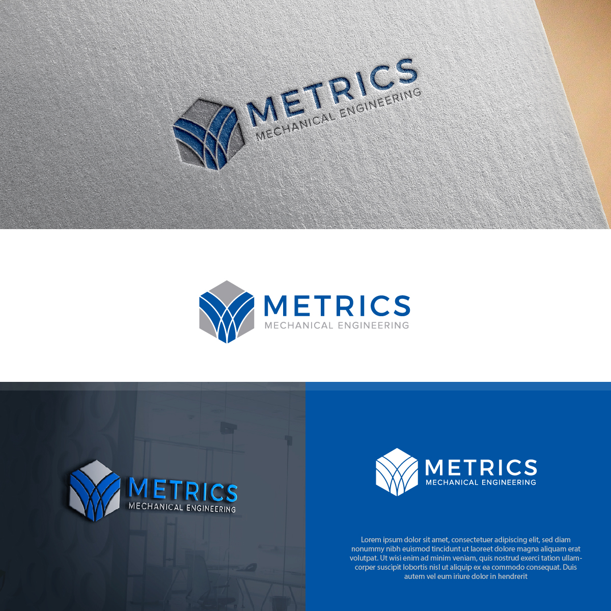Logo Design by 7bitdesigner for Metrics Mechanical Engineering | Design #18270655