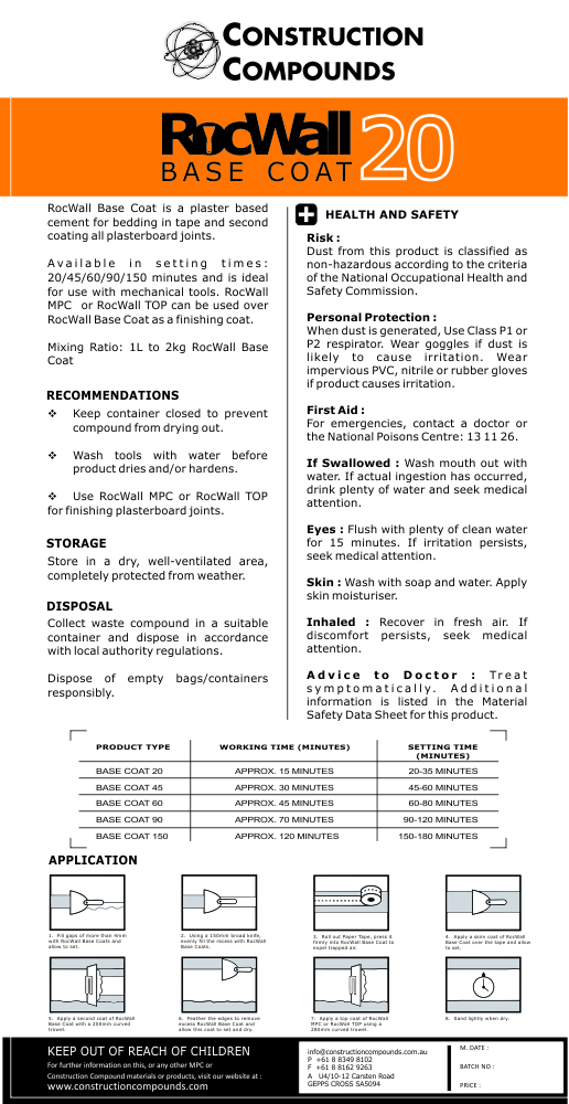 Diseño de Empaque por MicroZ para CONSTRUCTION COMPOUNDS | Diseño #2894033