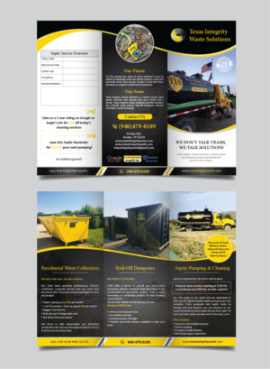 Brochure Design by alex989 for North Texas Integrity Septic & Pumping, LLC | Design: #18461859