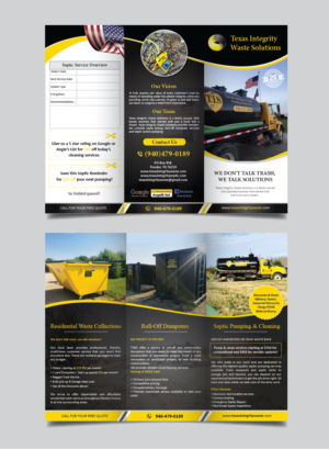 Brochure Design by alex989 for North Texas Integrity Septic & Pumping, LLC | Design: #18461871