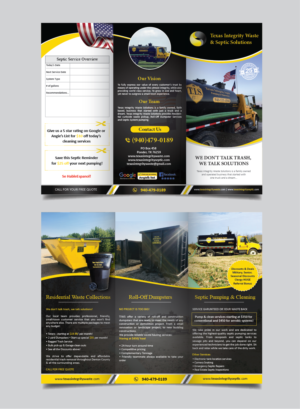 Brochure Design by alex989 for North Texas Integrity Septic & Pumping, LLC | Design: #18472931