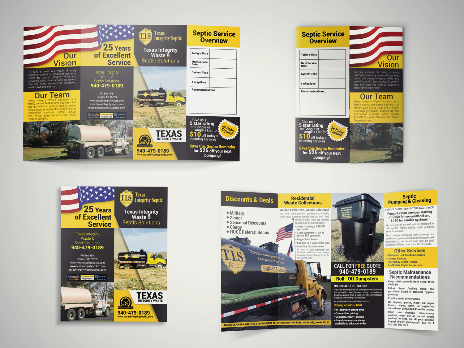 Brochure Design by Impressive Solutions for North Texas Integrity Septic & Pumping, LLC | Design #18460380
