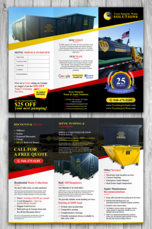 TIWS informational brochure to aimed to attract people to all three our our service industries | Brochure Design by ecorokerz