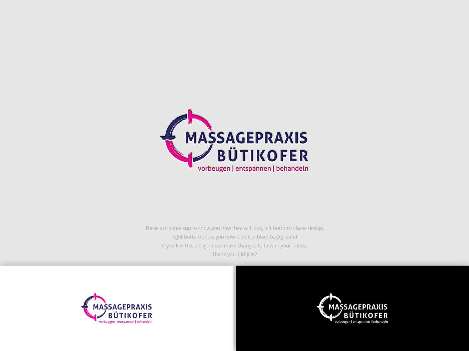 Logo Design by Kejo87 for Massagepraxis Bütikofer  | Design: #18225484