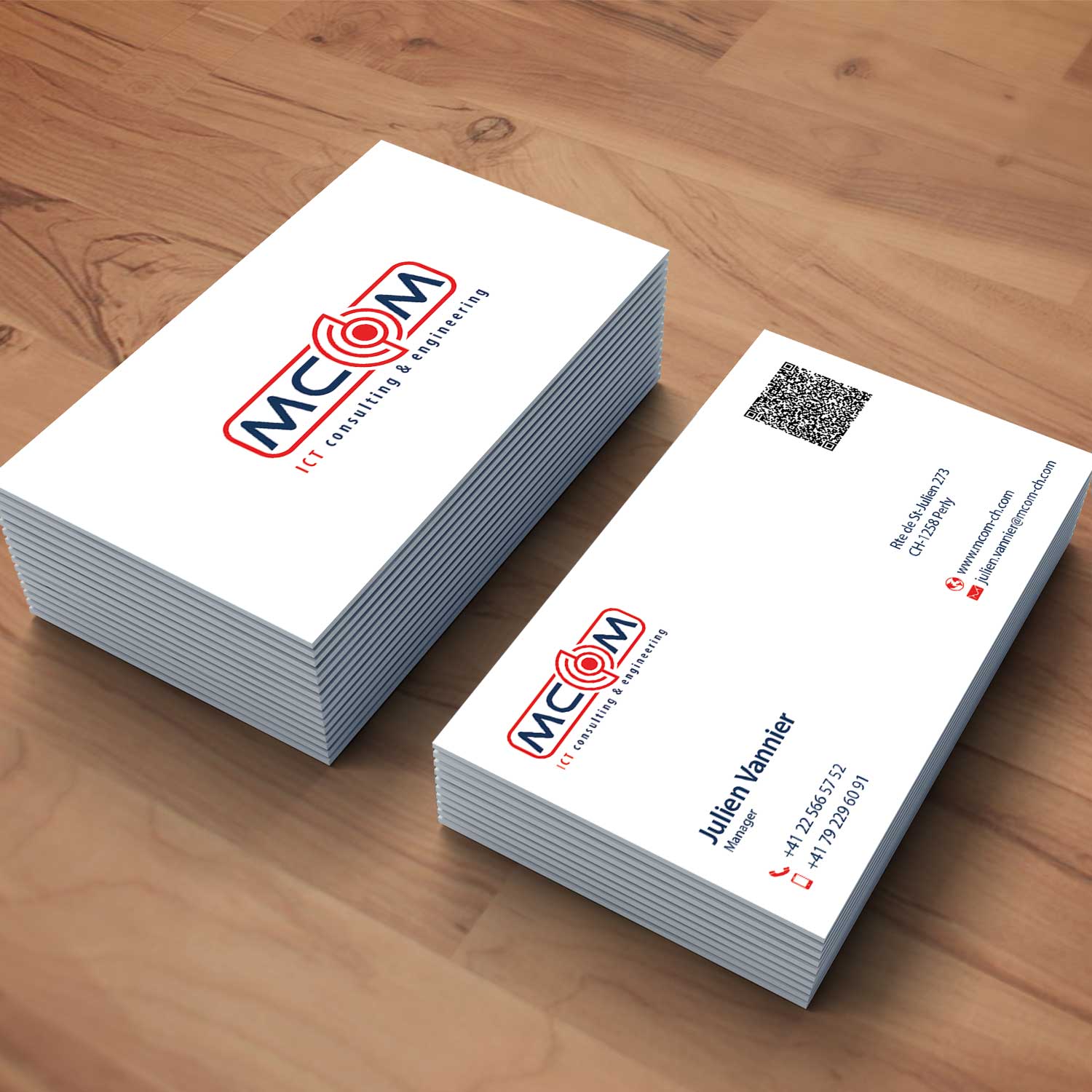 Business Card Design by oomardesigns for MCom | Design #18322137