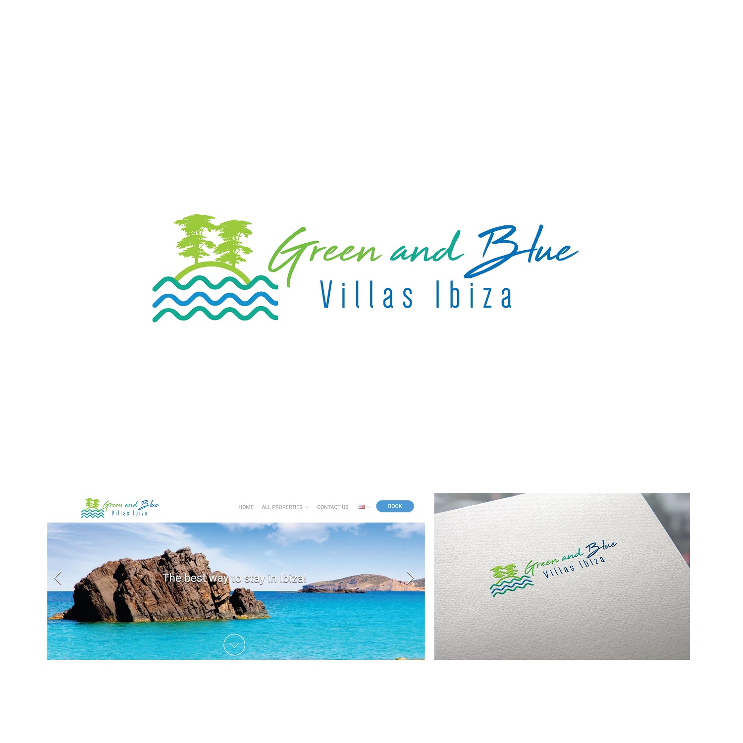 Logo Design by Apridio for GREEN AND BLUE VILLAS IBIZA SL | Design #18231554