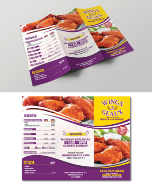 Menü-Design von Impressive Solutions für Wings2Geaux | Design: #18309708
