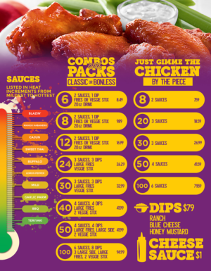 WINGS 2 GEAUX MENU REDESIGN * | Menü-Design von mrmrnjr