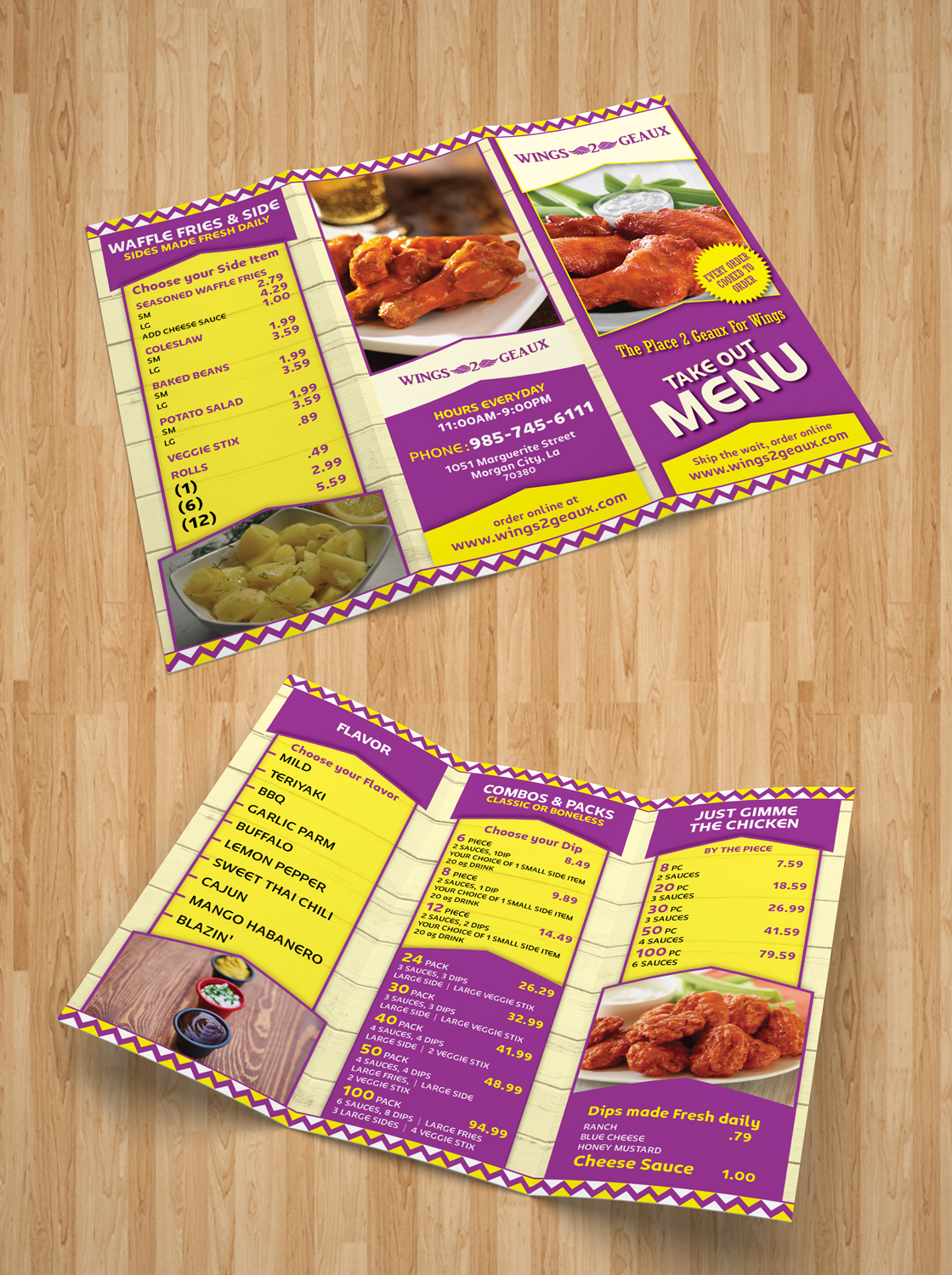 Menu Design by Dexter Solutions for Wings2Geaux | Design #18315668