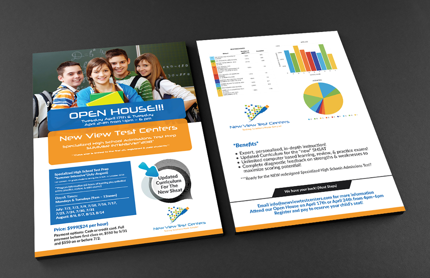 Flyer Design by Deziners Zone for New View Test Centers, LLC | Design #18244194