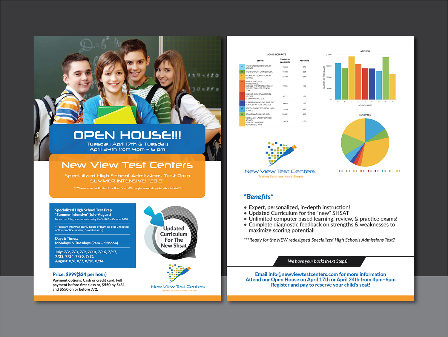 Design de Flyer par Deziners Zone pour New View Test Centers, LLC | Design #18244196