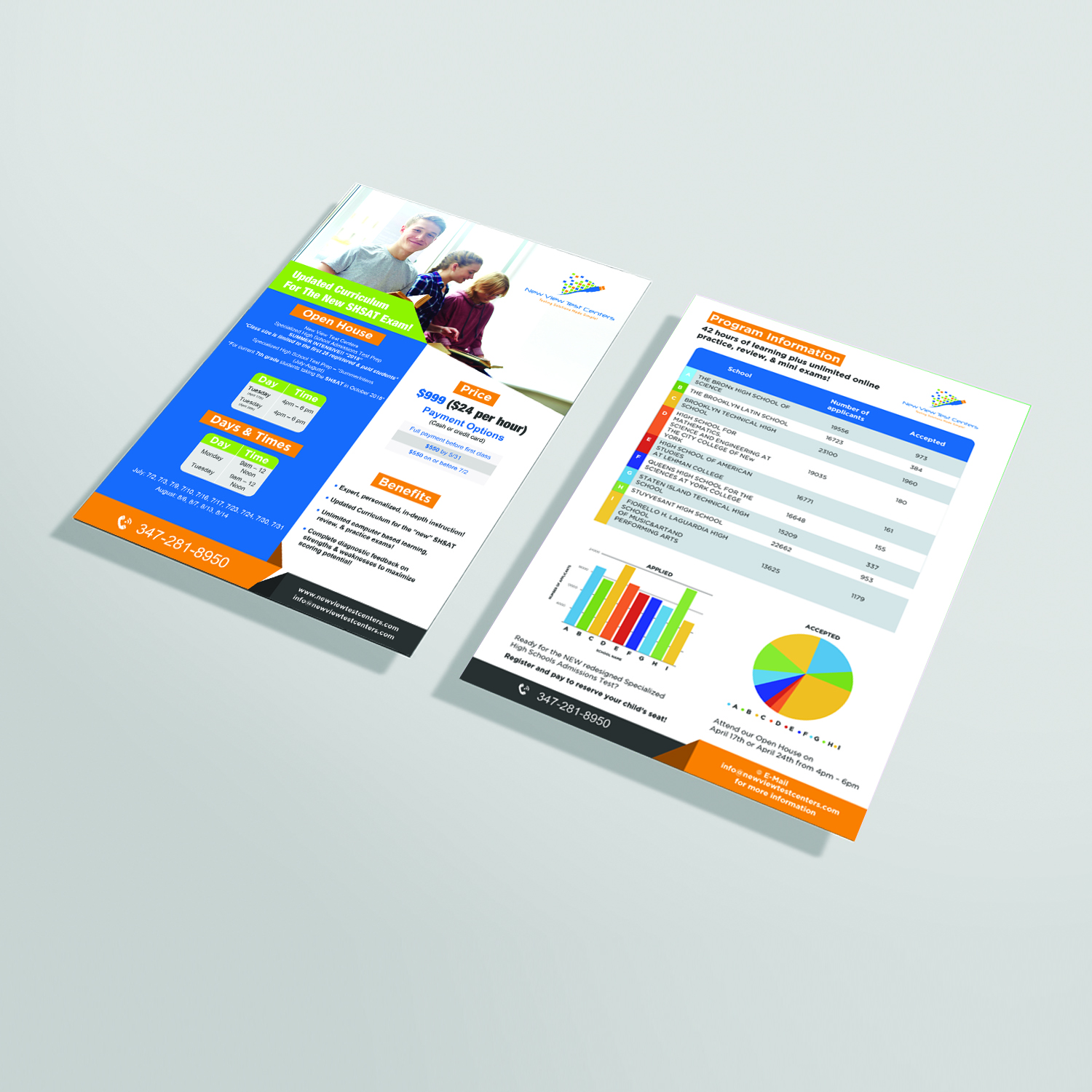 Diseño de Flyer por creative.bugs para New View Test Centers, LLC | Diseño #18242907