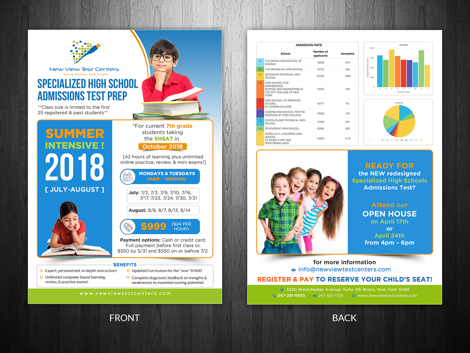 Diseño de Flyer por creative.bugs para New View Test Centers, LLC | Diseño #18243629