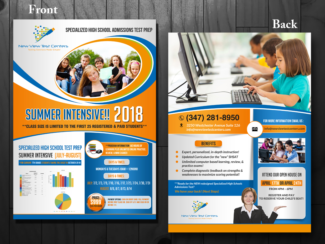 Flyer Design by innovative earth for New View Test Centers, LLC | Design #18240830