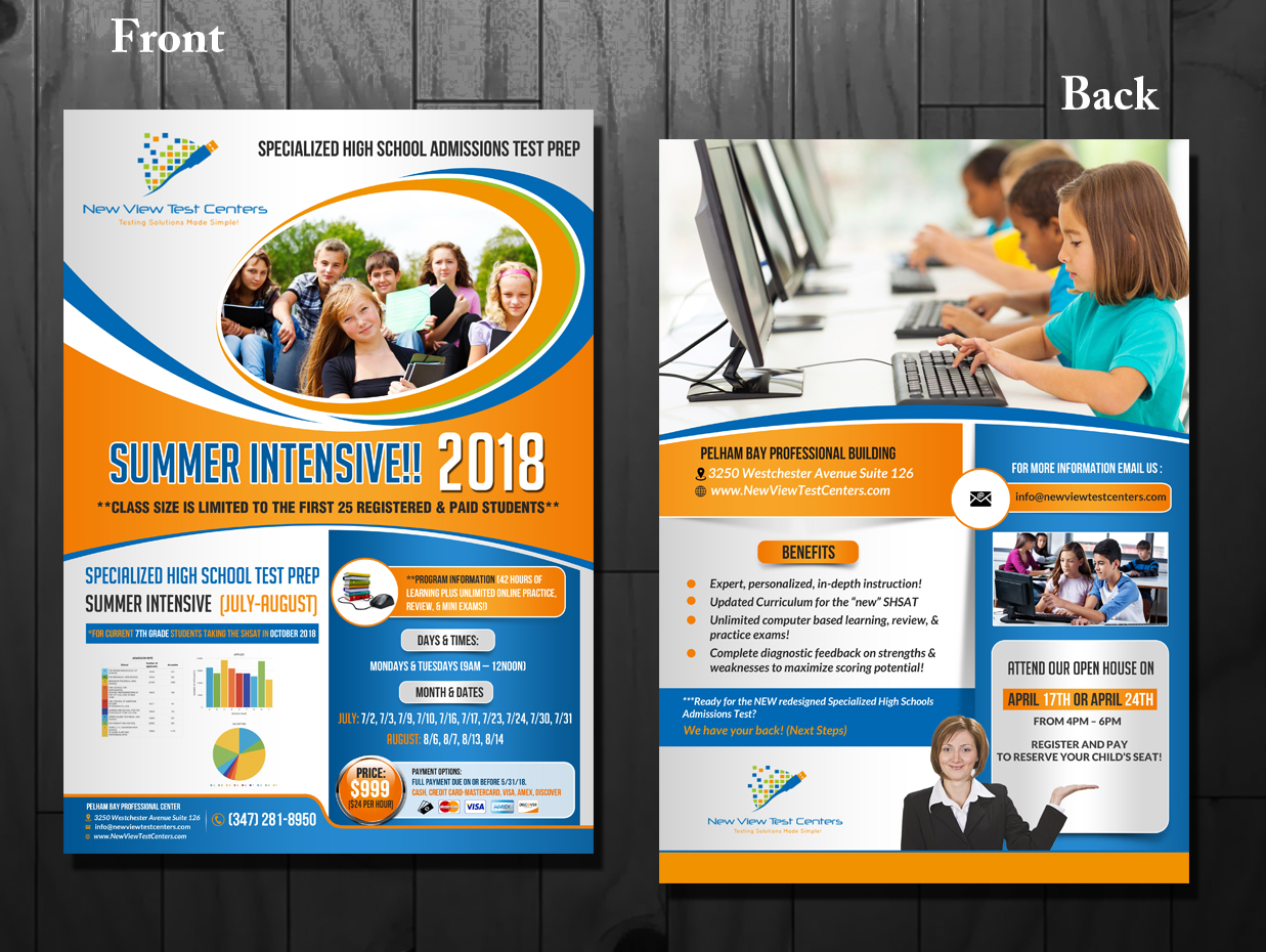 Design de Flyer par innovative earth pour New View Test Centers, LLC | Design #18246793