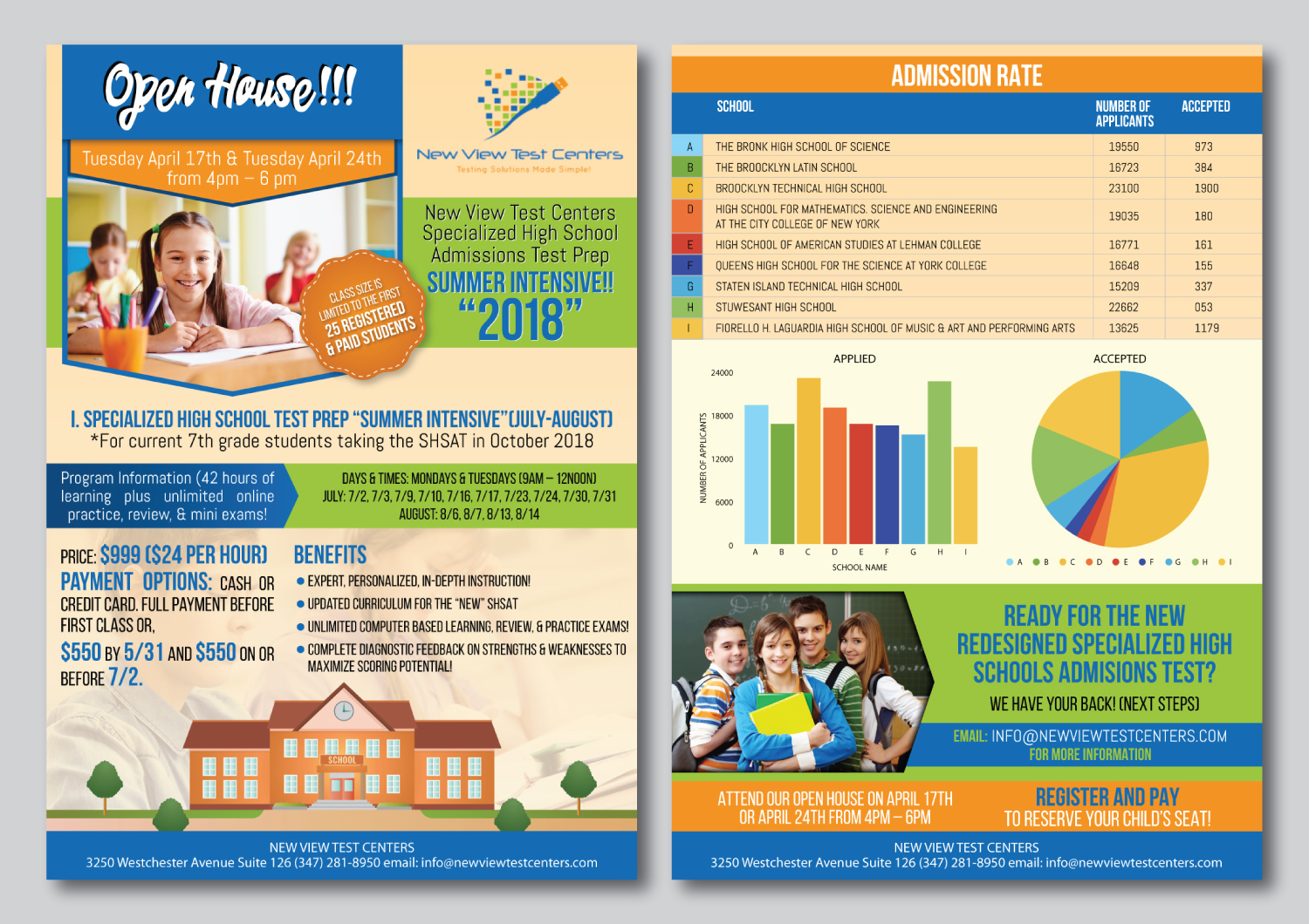 Flyer-Design von Dexter Solutions für New View Test Centers, LLC | Design #18252403