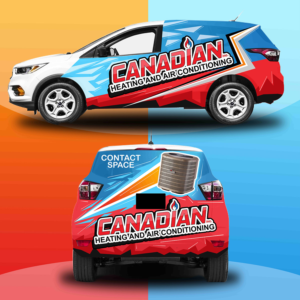 Vehicle wrap for salesman car in the heating and cooling business | Diseño Gráfico por Falih A