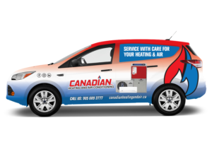 Vehicle wrap for salesman car in the heating and cooling business | Diseño Gráfico por mmmarif1982