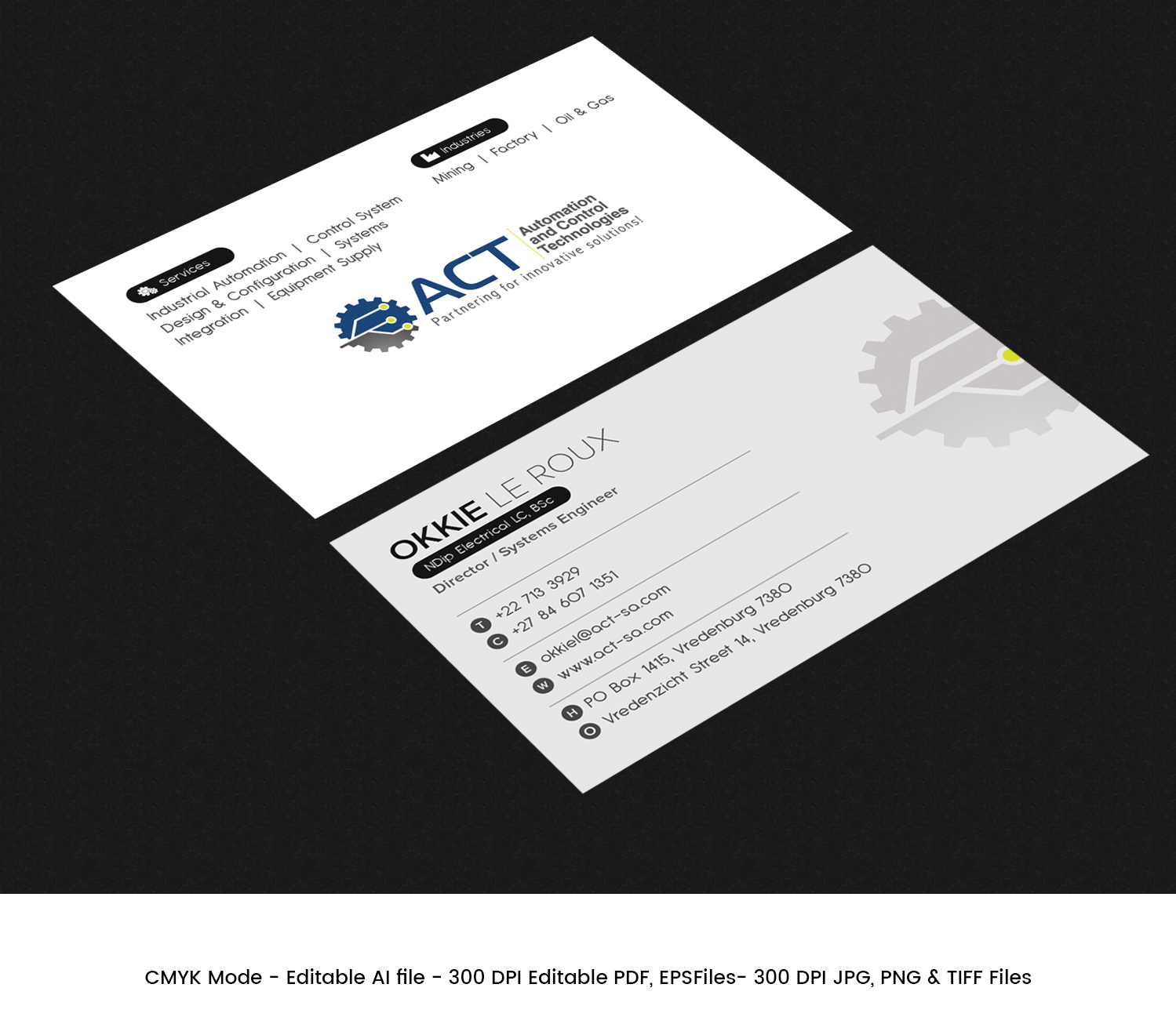 Business Card Design by Expert Designer for Automation and Control Technologies | Design #18243947