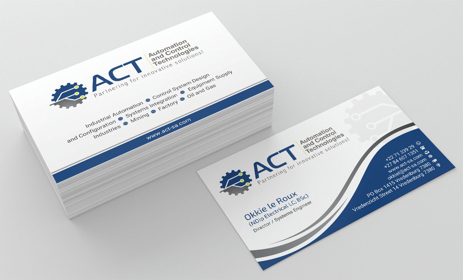 Business Card Design by INDIAN_Ashok for Automation and Control Technologies | Design #18241652