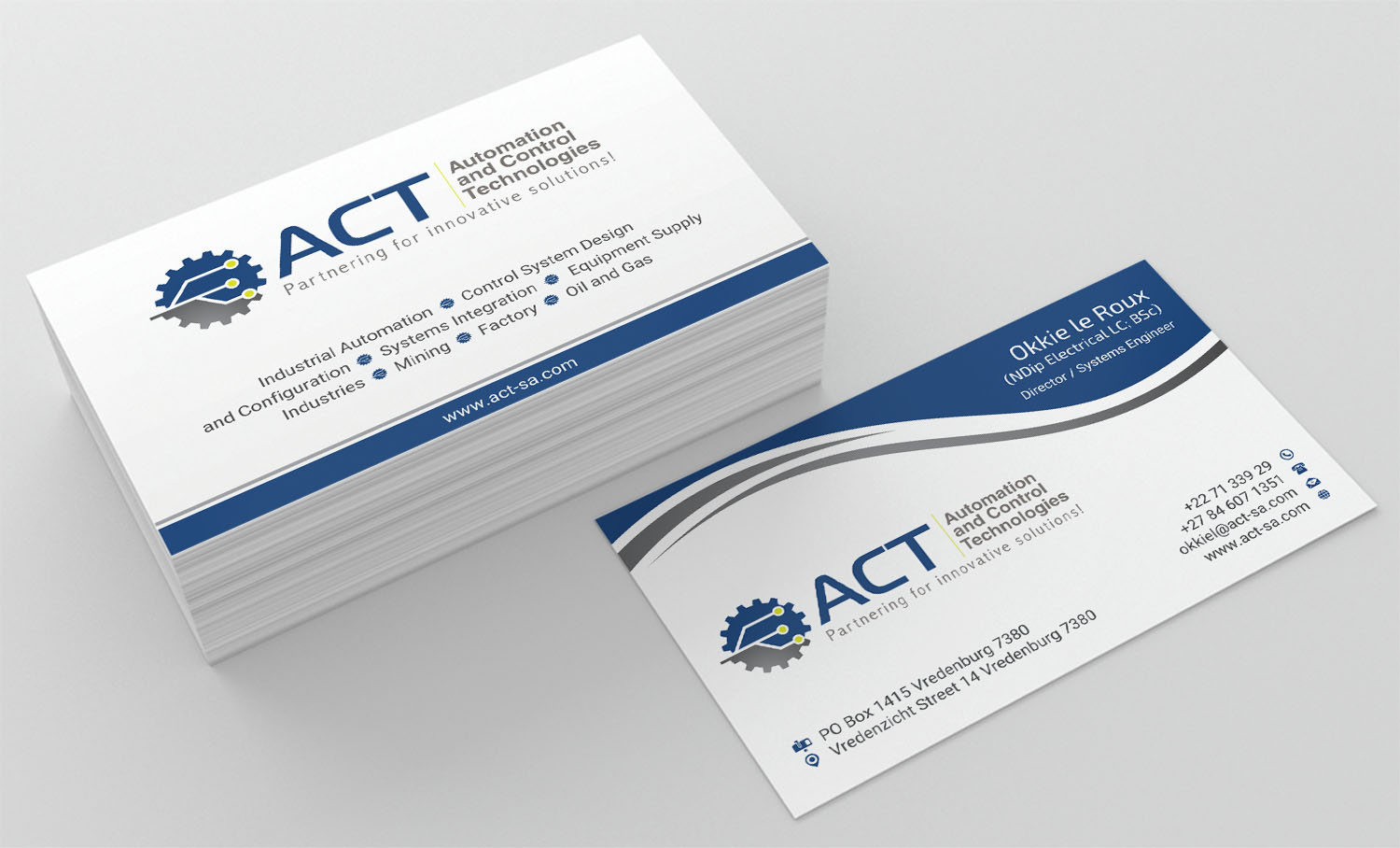 Business Card Design by INDIAN_Ashok for Automation and Control Technologies | Design #18241656