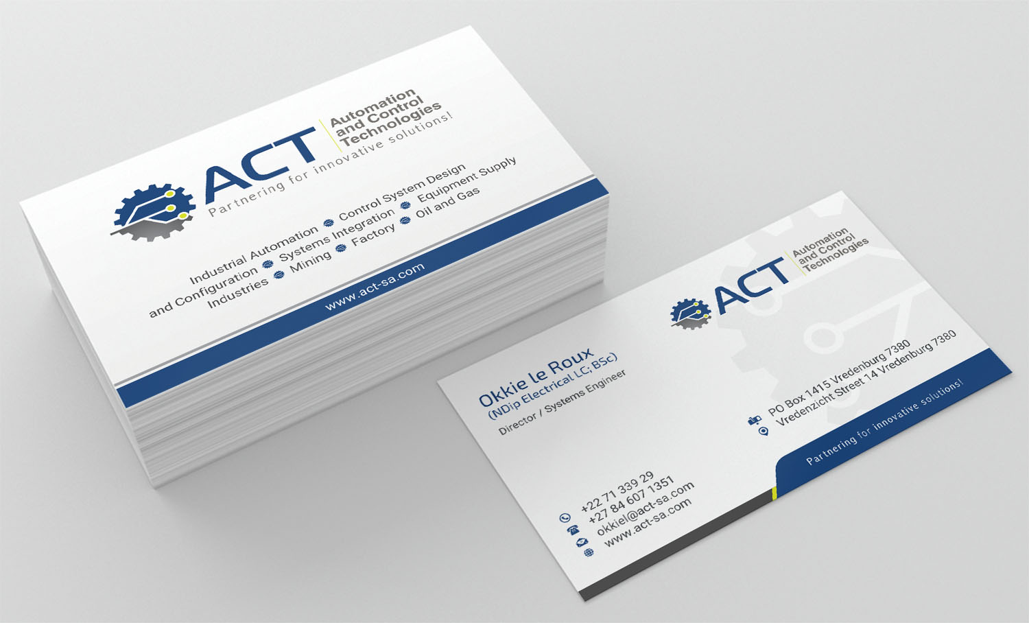 Business Card Design by INDIAN_Ashok for Automation and Control Technologies | Design #18241667