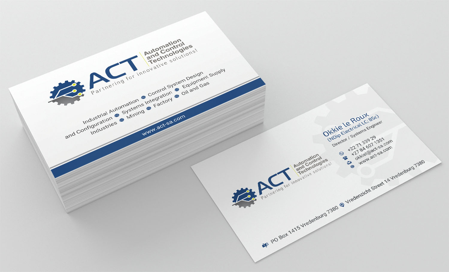 Business Card Design by INDIAN_Ashok for Automation and Control Technologies | Design #18241671