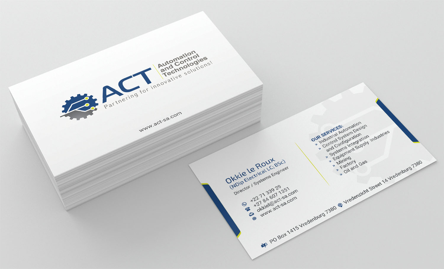 Business Card Design by INDIAN_Ashok for Automation and Control Technologies | Design #18241672