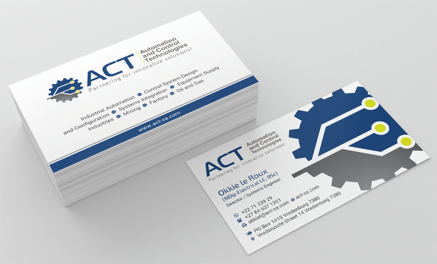Business Card Design by INDIAN_Ashok for Automation and Control Technologies | Design #18241674