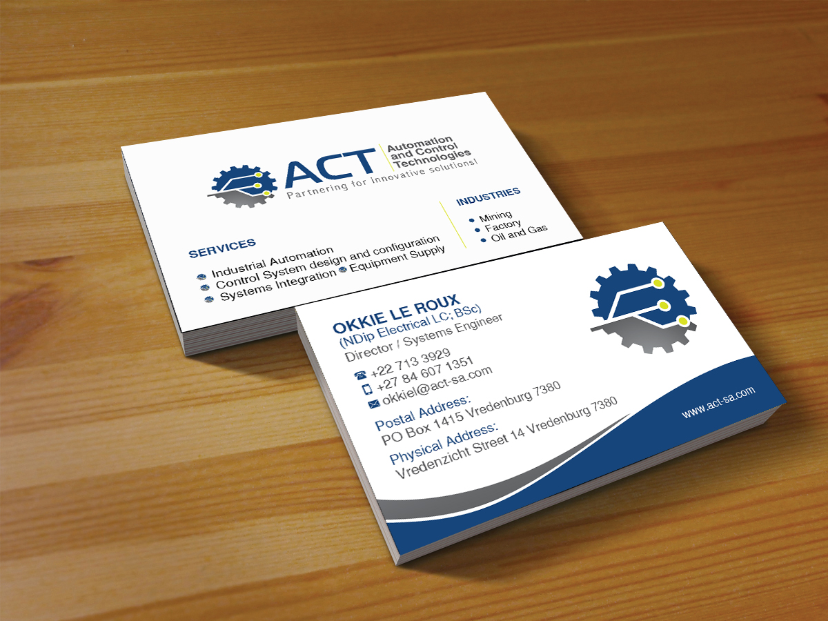 Design de Carte de Visite par Creations Box 2015 pour Automation and Control Technologies | Design #18246613