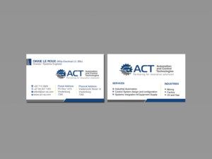 Business Card Design by Creations Box 2015 for Automation and Control Technologies | Design: #18246618