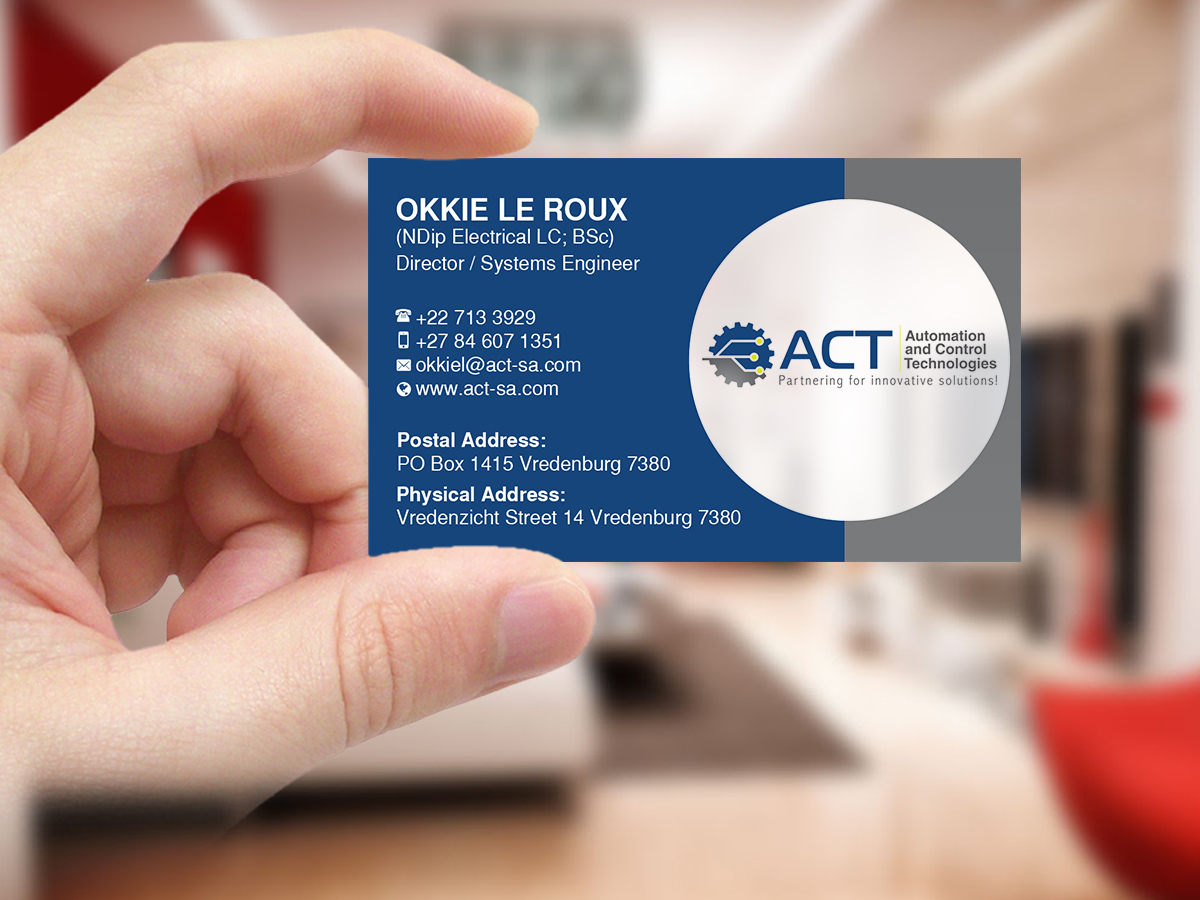 Design de Carte de Visite par Creations Box 2015 pour Automation and Control Technologies | Design #18246620