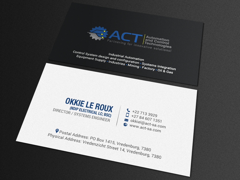 Business Card Design by chandrayaan.creative for Automation and Control Technologies | Design #18239886