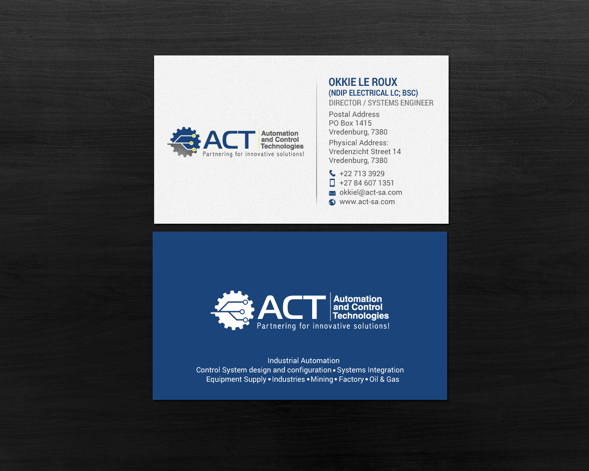 Business Card Design by chandrayaan.creative for Automation and Control Technologies | Design #18239888