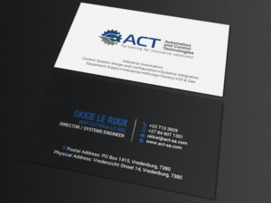 Business Card Design by chandrayaan.creative for Automation and Control Technologies | Design: #18239889