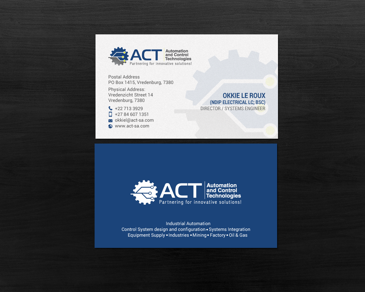 Business Card Design by chandrayaan.creative for Automation and Control Technologies | Design #18239894
