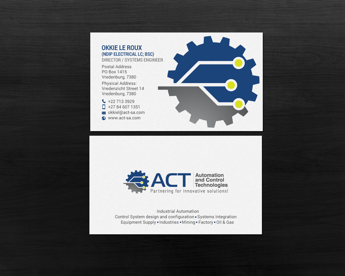 Business Card Design by chandrayaan.creative for Automation and Control Technologies | Design #18239926