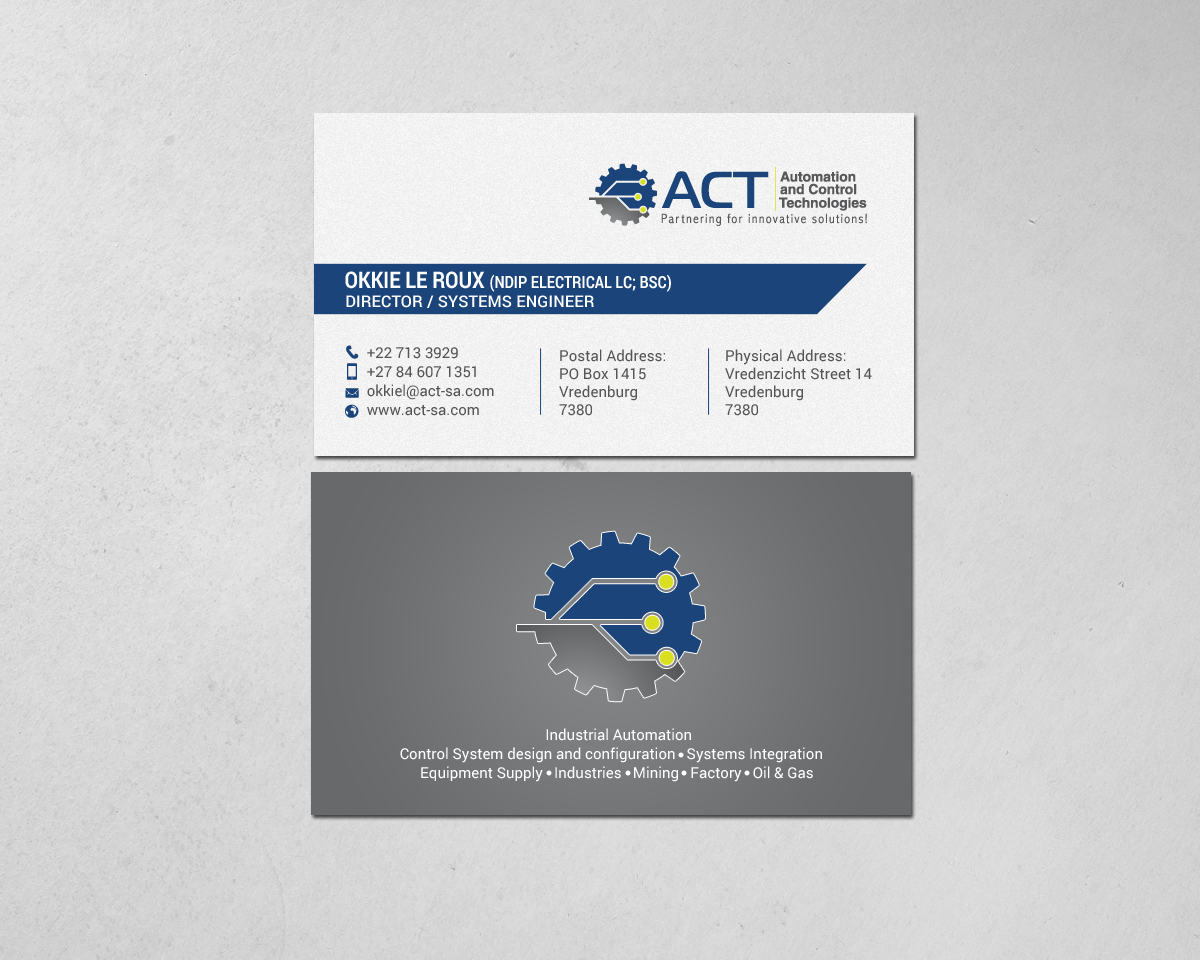 Business Card Design by chandrayaan.creative for Automation and Control Technologies | Design #18239947
