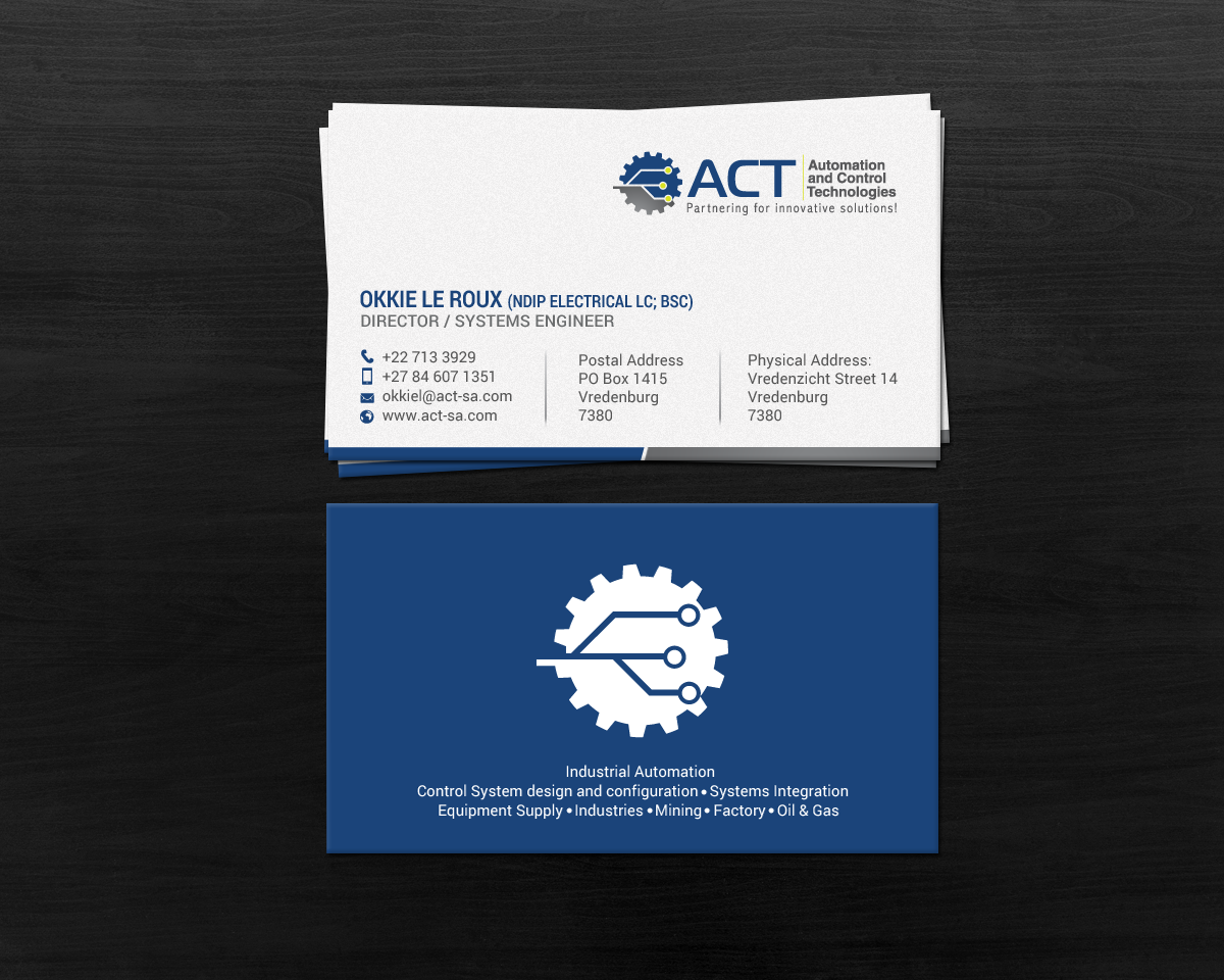Business Card Design by chandrayaan.creative for Automation and Control Technologies | Design #18239950