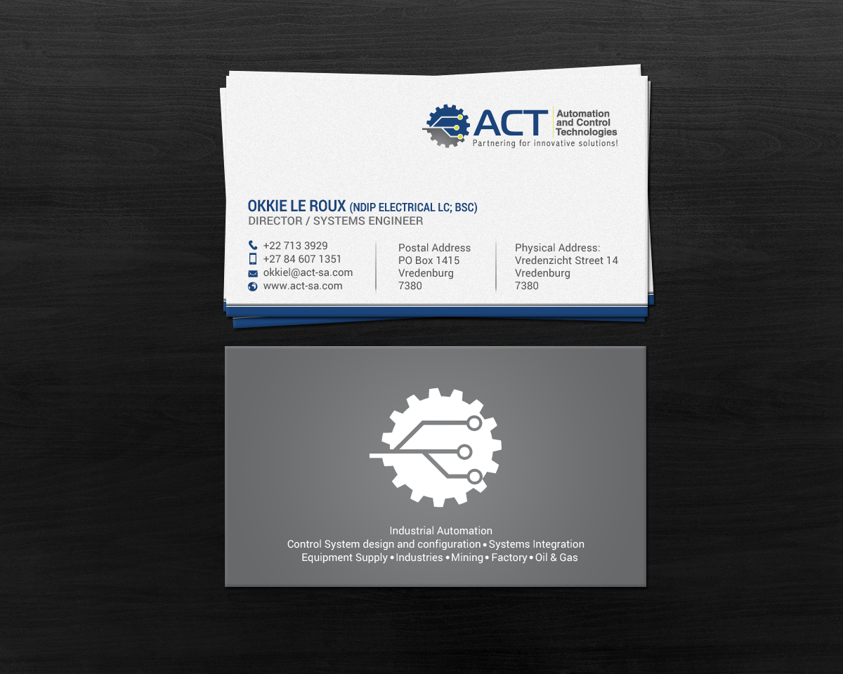 Business Card Design by chandrayaan.creative for Automation and Control Technologies | Design #18239951