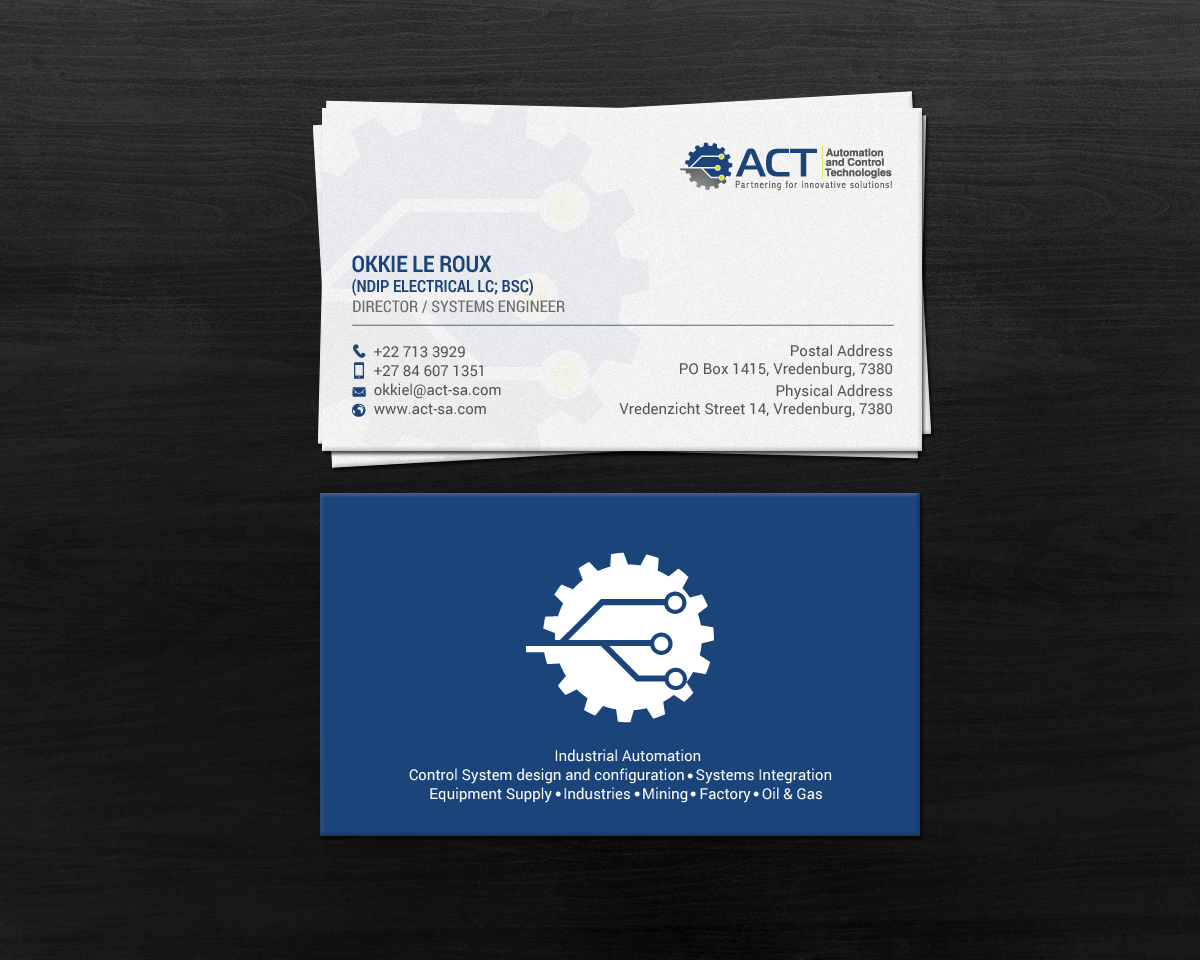 Business Card Design by chandrayaan.creative for Automation and Control Technologies | Design #18239952