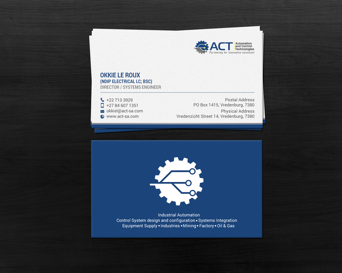Business Card Design by chandrayaan.creative for Automation and Control Technologies | Design #18239954